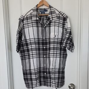 Polo by Ralph Lauren Men's Checkered Shirt in Black and White